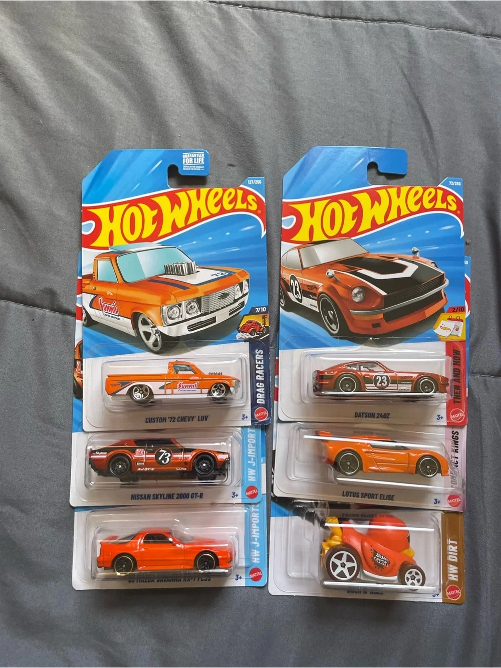 Hot Wheels Orange Die-Cast Car Collection - 9 Pack